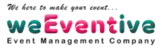 Color logo of WeEventive - The Event Management Company & Wedding Planner